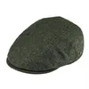 VOBOOM Wool Tweed Herringbone Irish Cap Men Women Beret Cabbie Driver Hat Golf Ivy Flat Hats Green Black Yellow 200184r