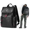 High quality leather Crocodile print backpack men bag Famous designers canvas men's backpack travel bag backpacks Laptop bag300w