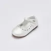 Dave Bella Sapatos de couro infantil meninas sapatos planos brancos primavera antiderrapante aniversários festa princesa sapatos para criança DB1247925 240304