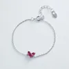 Schakelarmbanden Valentijnsdag Cadeau Eenvoudig Rose Wild Zilver Kleur Vrouwelijk Trendy Aanpasbaar SBR048
