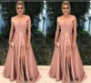 Elegant Mother of the Bride Dresses for Weddings Party Gowns ALine Satin Pleat Formal Godmother Groom Long Dress Wear9023443