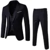 Costume Slim 3 pièces pour hommes, veste de fête de mariage, gilet et pantalon, Blazer à la mode d'automne, 240227