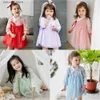 Jumpsuits Spring Summer Girls Romper Girl Baby Bodysuit Creeper Dress Gauze Dress Korean Traditional Clothing Features Clothing Jumpsuit L240307