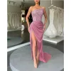 Dress Sexy Fashion Off Shoulder High Waist Slit Evening Cocktail Graduation FloorLength Dress Sequins Women Sequins Corset Party Dress