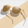 New fashion folding Sunglasses net red outdoor portable Sunglasses with plain sun shading Sunglasses