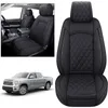 Sitzabdeckungen Full Set Langable wasserdichtes Leder für Pickup -Lkw für Toyota Tundra 2008 bis 2024