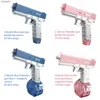 Gun Toys Elektrische Wasserpistole Automatische Glock Pistole Schießen Spielzeug Vollautomatische Sommer Wasser Strand Spielzeug Für Kinder Kinder Jungen Mädchen Erwachsene yq240307