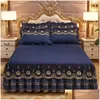 Beddengoedsets Europese luxe spreien en 2-delige kussensloop Dik katoenen bedrok met kanten rand Twin Queen Kingsize beddengoedset Niet-Dhrfo