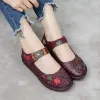 Dresses New Floral Platform Loafers for Women Comfortable Slip on Dress Shoes Casual Genuine Leather Walking Flats Outdoor Driving Shoes