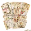 Notizblöcke Großhandel Notizblöcke Shanbu 100 Stück Packung Vintage Twilight Material Papier Licht Retro S Deco Scrapbooking Journaling Album Diy Boo Dhzal