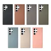 Schokbestendig Slim Litchi Leather Matte Case Voor Samsung Galaxy S24 Ultra S23 FE S22 Plus S21 S20 Soft Touch Bescherming telefoon Cover