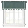 Gordijn Sky Blue Short Sheer Window Tule Curtains for Kitchen Slaapkamer Home Decor Small Voile Drapes