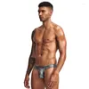 Underpants Men's Sexy Bright Snake Skin Wild Low Waist Mens Gay Underwear Briefs Big Penis Pouch