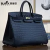 Äkta läderhandväska LBLACK Crocodile Skin Mist Face Plus Size 40 Pack Handbag High End Luxury