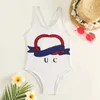 Designer Kids Swimsuits Baby Girls Brand One-Pieces Swimwears Toddler Children Bikini Full Letter Printed Beach Pool Sport Bathing Suits