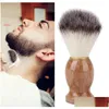 Other Hair Removal Items Shaving Brush Badger Hair Men Barber Salon Facial Beard Cleaning Appliance Shave Tool Razor Wood Handle For D Dhvly