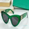 Cat Eye Sunglasses Transparent Brown Women Shades Vintage Glasses Occhiali da sole UV400 Eyewear
