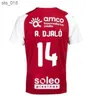 قمصان كرة القدم SC Braga Mens Bruma Abel Ruiz Andre Horta A. Djalo Mendes Pizzi Home Red Sleeve Football Shirtsh240307