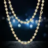 Nowe raperzy biżuterii bioder Sterling Srebrny vvs moissanite Diamond lodowany szyjki łańcuchowe dla mężczyzn