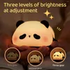 Nattlampor LED -ljus USB -laddningsbar lampa Touch Sensor Silikon Mood Panda Sheep For Kids Bedroom Decor