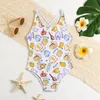 Barn enstycken badkläder designer mode baddräkt gg brev flickor baby baddräkt textil sommar badkläder bikinis set badkläder simning badbadare kostymer