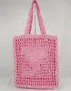 Модная сетчатая выдолбленная тканая летняя женская сумка с черепом, дизайнерская сумка, сумка для травы, пляжная сумка, сумка для отпуска, сумка для покупок большой вместимости