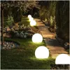 Night Lights Brelong Rechargeable Color Led Ball Light Spherical With Remote Control Home Pool Party Dimmable Night 12Cm Drop Delivery Dh4Xe