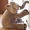 Dieren Personaliseer Naam Kinderen Knuffel Zacht Grijs Olifant Kussen Baby Slaap Knuffels 5 kleuren 60cm 80cm 230617 240307