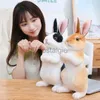 Symulacja pluszu Plush Animals Symulacja urocza królik realistyczne Kawaii Animal Easter Bunny Toy Model prezent Dekoracja domu 230217 240307