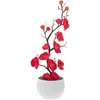 Decorative Flowers Artificial Plum Decor Realistic Flower Faux Bonsai Fake Blossom Simulation