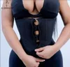 Kvinnor Latex midjetränare Body Shaper Corsets med blixtlås Corset Top Slant Belt Black Shapers Shapewear Plus Size 220628580718