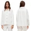 Chemise en denim blanc pour femmes, avec poches brodées de serviettes lourdes, ample et polyvalente, nouvelle collection