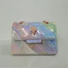 Sacs de soirée Dérivés d'animation Jointing Coloré Sequin Cross Body Sac Arrivée Brillant Glitter Mini Rainbow Femmes Sac À Main