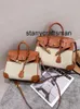 Oryginalna skórzana torebka LL wysokiej jakości modne i minimalistyczne torba płótna splicing cowhide damska torba na zwykłą torbę przenośną