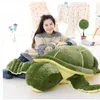 Animals Dorimytrader Jumbo Tortoise Stuffed Toys Doll Soft Giant Plush Animal Turtle Toy Pillow for Children Gift 59inch 150cm DY607225028 240307
