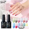 Gel à ongles Belen Néon Vernis Thermique Changement de Couleur Paillettes Soak Off Uv Vernis Holographique Art Laque 10Ml Livraison Directe Dh8E7