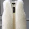 Haining's nouveau manteau de fourrure de gilet d'épaule courte en Faux renard pour femmes pour les jeunes femmes 235620