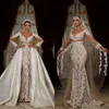 Pizzo sirened abito da sposa grazioso perle applique abiti da sposa senza spalline con abiti da sposa abiti da sposa vestido de novi es