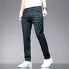 MINGYU брендовая одежда, классические брюки в клетку, мужские деловые серые, зеленые вечерние рабочие брюки в стиле ретро, весенне-летние повседневные брюки мужские 2838 240305