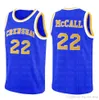 NCrenshaw High School 22 Quincy McCALL Movie College Basketball Jerseys Blue White Sport Shirt Top Quality3975316