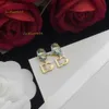 Charm Stud MONOGRAM Ladies Designer Earrings Studs D Colorful Crystal Pendants Gold Plated Womens Ear Designer Jewelry 2024 Designer Earrings Jewelry Stores