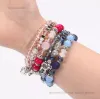 Braccialetti di cristallo bracciale di gioielli designer per donne che allungano il bracciale a sospensione per elefanti in pietra multistrato con accessori per gioielli estivi