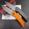 New KS 7100 Launch 1 Automatic Assisted Folding Knife Stonewashed Knife Aluminum Handle Everyday Carry Outdoor Tactical Self Defense Hunting Camping Knives 9000