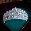 KMVEXO – pinces à cheveux magnifiques, grande couronne de princesse, diadème, bijoux de mariée, couvre-chef de mariage, coiffure de reine, bandeau diadème pour femmes