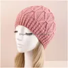 Beanie/Skull Caps Winter Sticke Hat Warm Skl Caps Beanie Dome Hip Hop Hatts For Women Fashion Accessories Drop Delivery Fashion Access Dhnrm