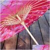 Paraplyer bröllop rött oljat papper paraply hanfu kvinna kinesisk stil silkedekoration parasol paraguas sombrilla 220427 droppleverans h dhn9r