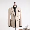 Ternos masculinos feitos pelo cliente roupas masculinas casuais moda negócios blazer jaqueta para terno duplo breasted casaco roupas masculinas