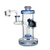 Glass bongs with a turtul pattern decoration water Pipes Dab Rigs with showerhead perc Glass Water Bongs with 14mm quartz banger 10''