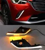 1 paar Auto DRL Led-dagrijverlichting met Gele Richtingaanwijzer Functie Voor Mazda CX3 CX3 2015 2016 2017 2018 2019 20201810285