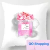 Top Perfume Bottle Series Pillow Classic Style Pillows Peach Skin Fabric Pillow Cover Wholesale